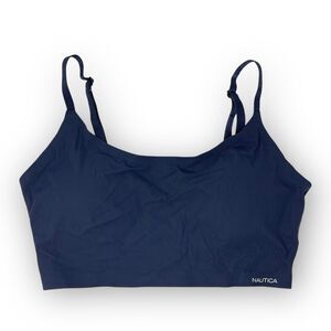 Nautica Intimates Bra Bralette Seamless Blue Soft Lounge Women’s Size Medium
